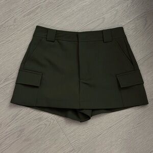 Zara Olive Khaki Green Cargo Skort